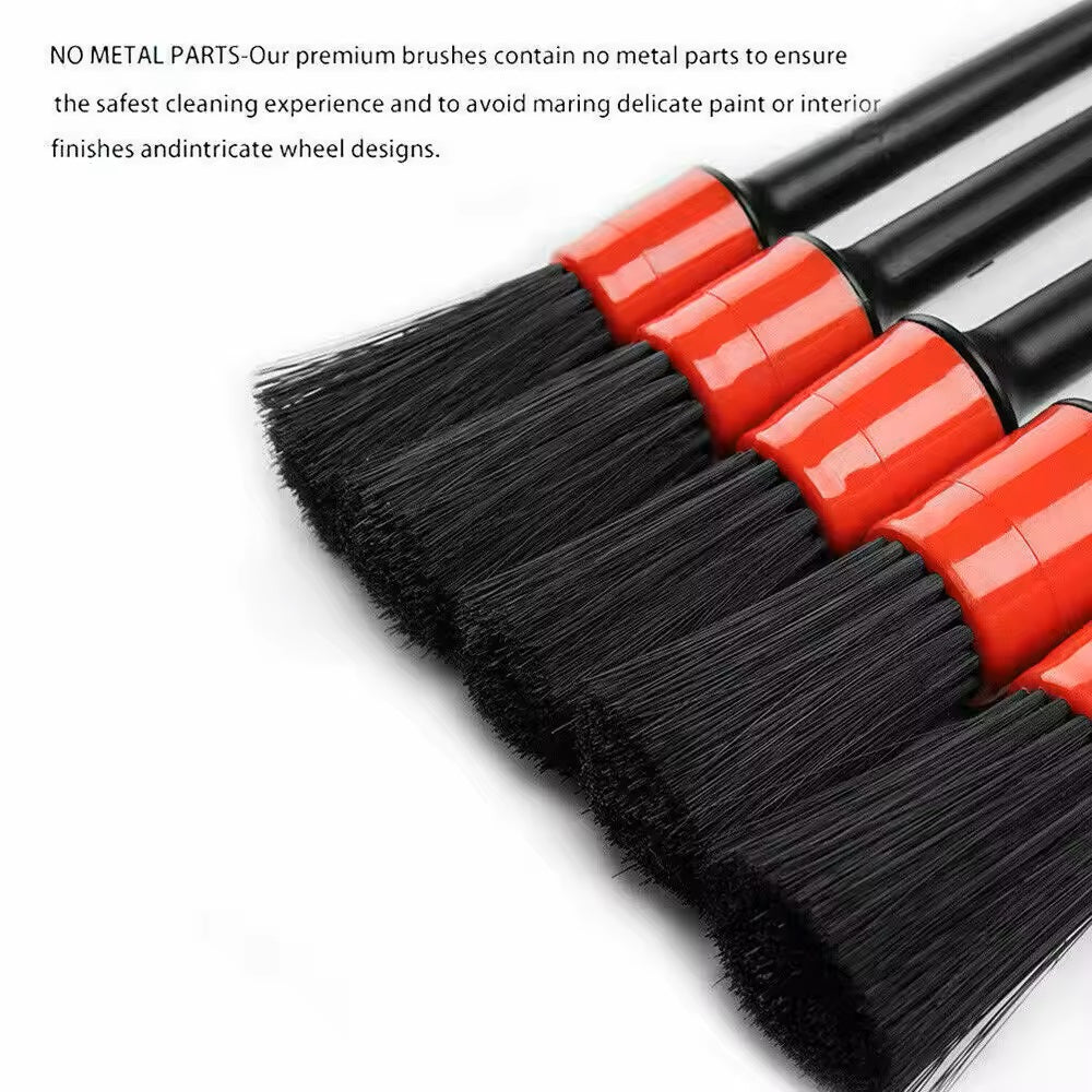 Set 5 Pensule P&M®, Detailing si Curatare interior Auto, Elemente de Bord si Tapiterie, Ventilatie, Jante si Spatii Greu Accesibile, Dimeniuni Asortat