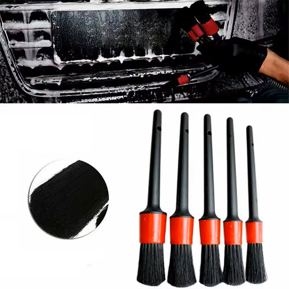 Set 5 Pensule P&M®, Detailing si Curatare interior Auto, Elemente de Bord si Tapiterie, Ventilatie, Jante si Spatii Greu Accesibile, Dimeniuni Asortat