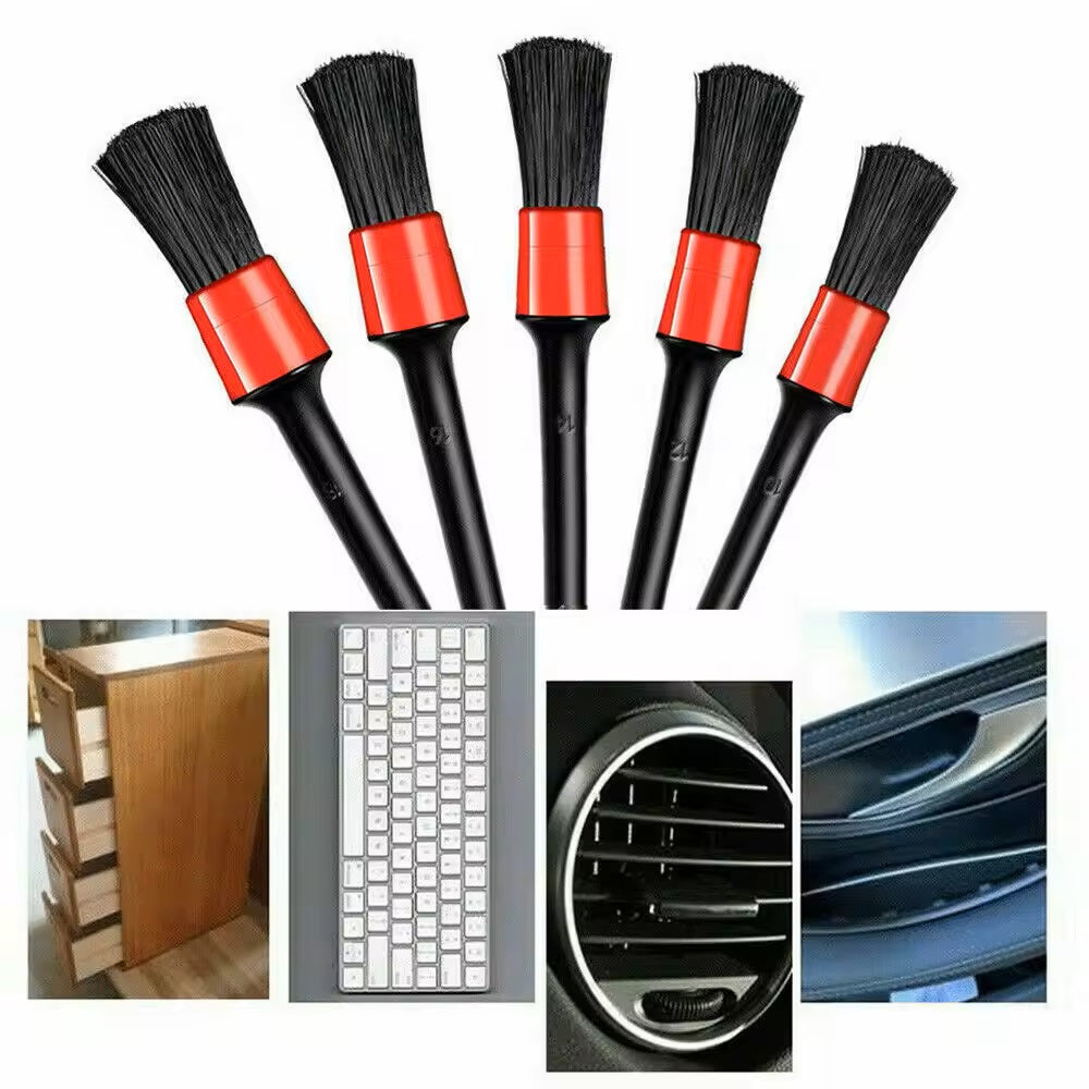 Set 5 Pensule P&M®, Detailing si Curatare interior Auto, Elemente de Bord si Tapiterie, Ventilatie, Jante si Spatii Greu Accesibile, Dimeniuni Asortat